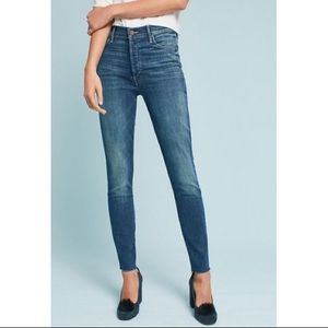 MOTHER THE STUNNER ANKLE FRAY HIGH-RISE JEANS